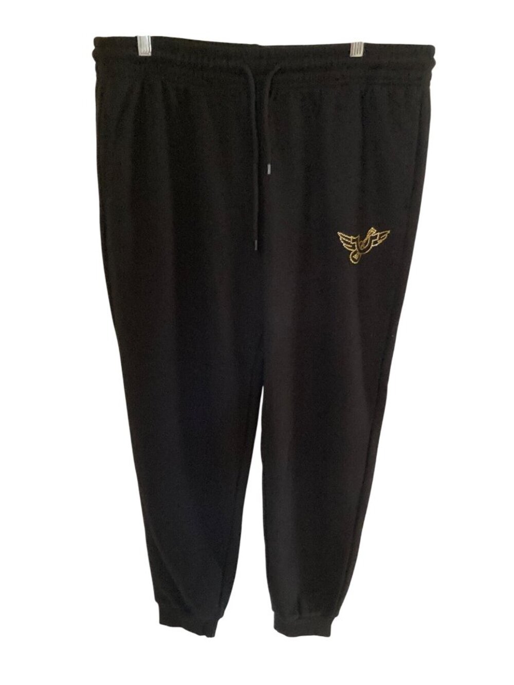 True Religion Women's Crystal Jogger Sweats Black Pants XL NWT